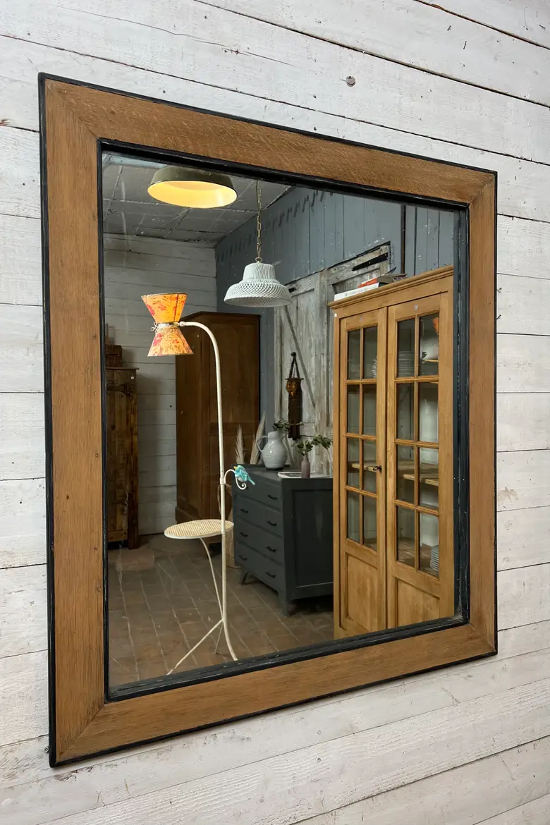 Ancien miroir en chêne