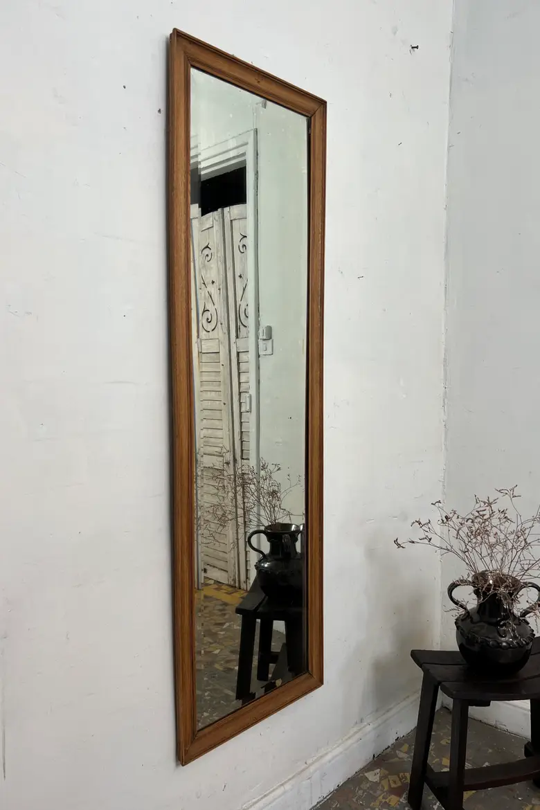 Ancien miroir en chêne - Années 50