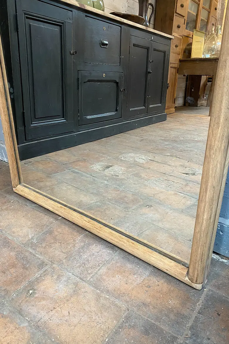 Ancien miroir en chêne Début XXème