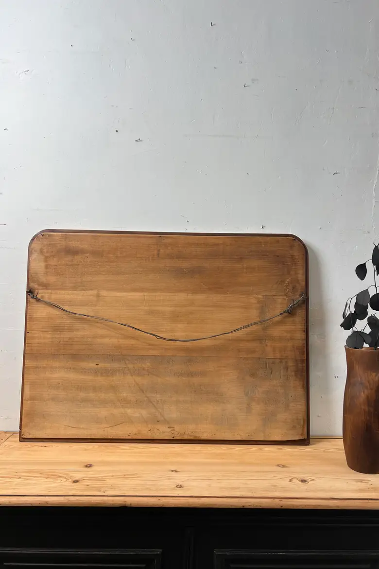 Ancien miroir en chêne, style Louis-Philippe