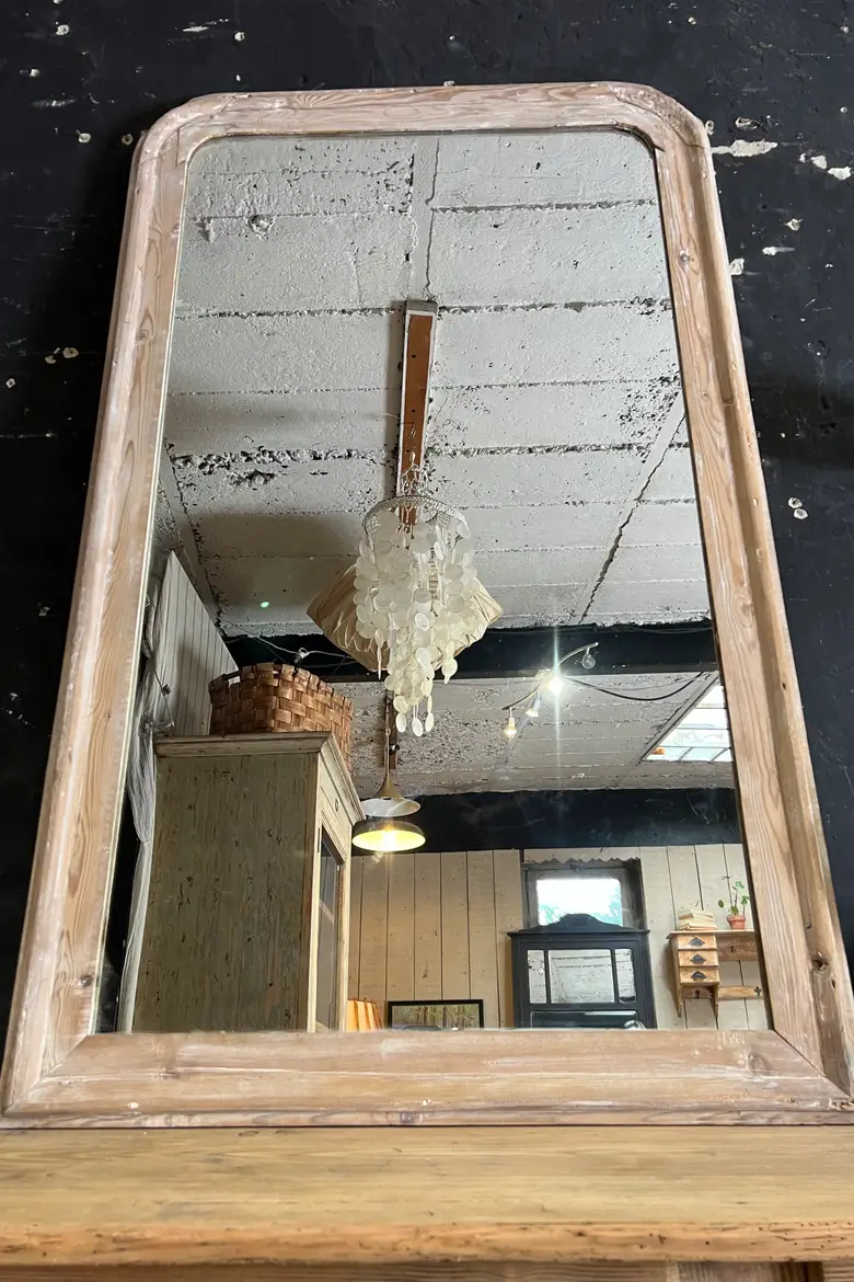 Ancien miroir Louis Philippe en bois