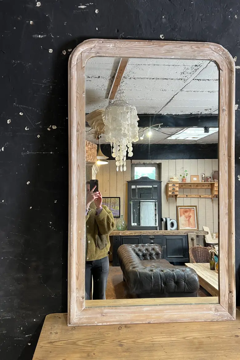 Ancien miroir Louis Philippe en bois
