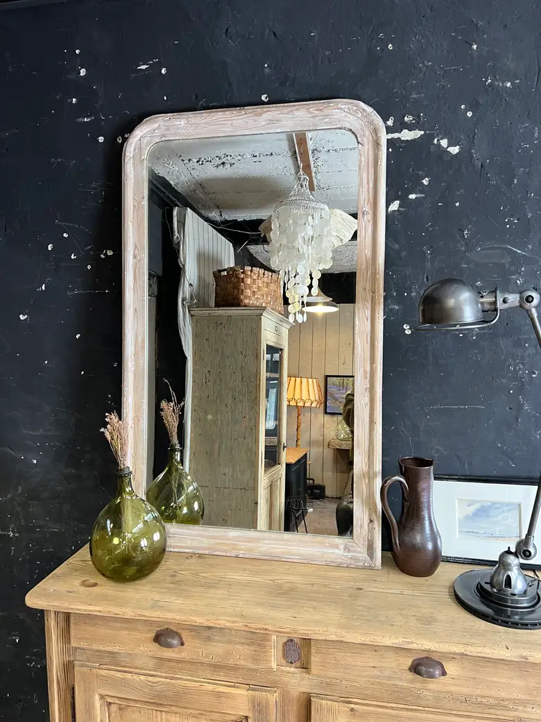 Ancien miroir Louis Philippe en bois