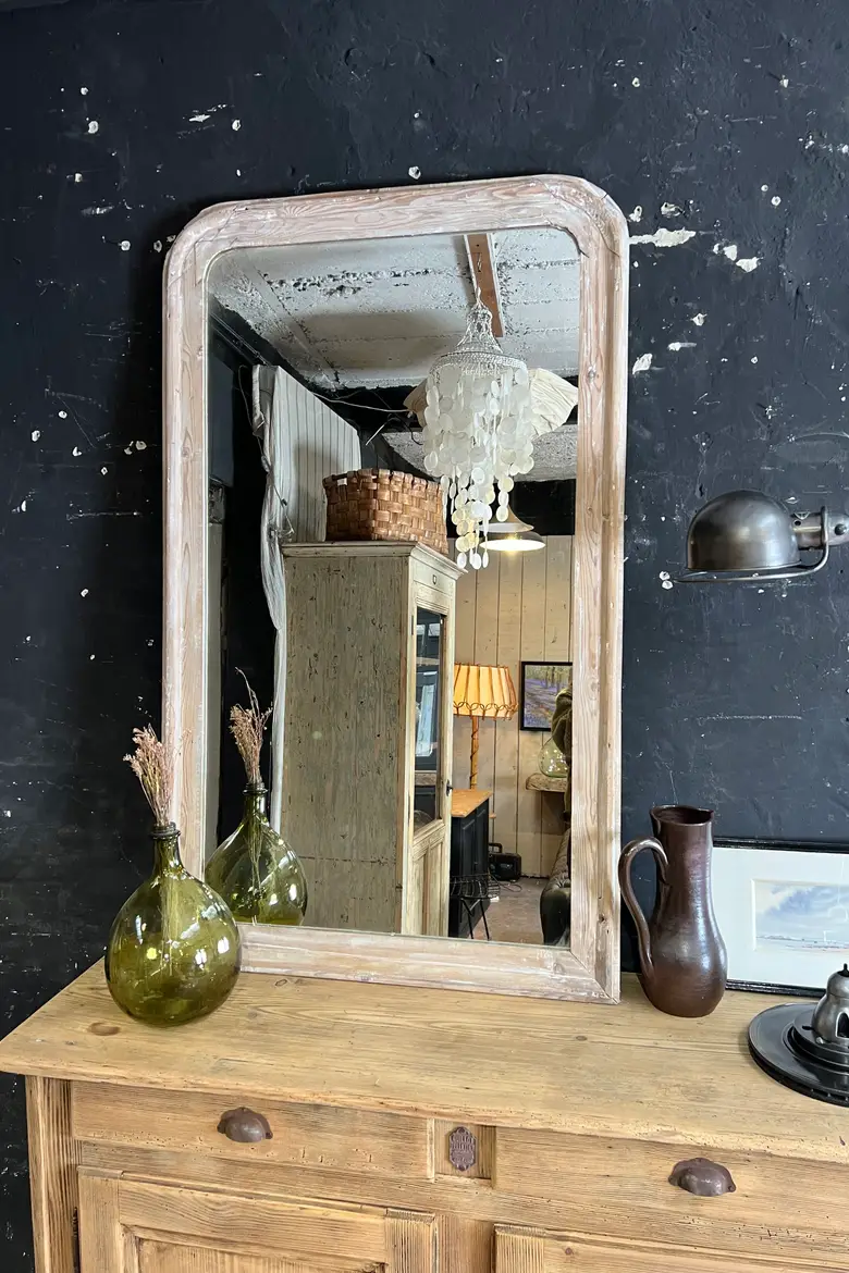 Ancien miroir Louis Philippe en bois