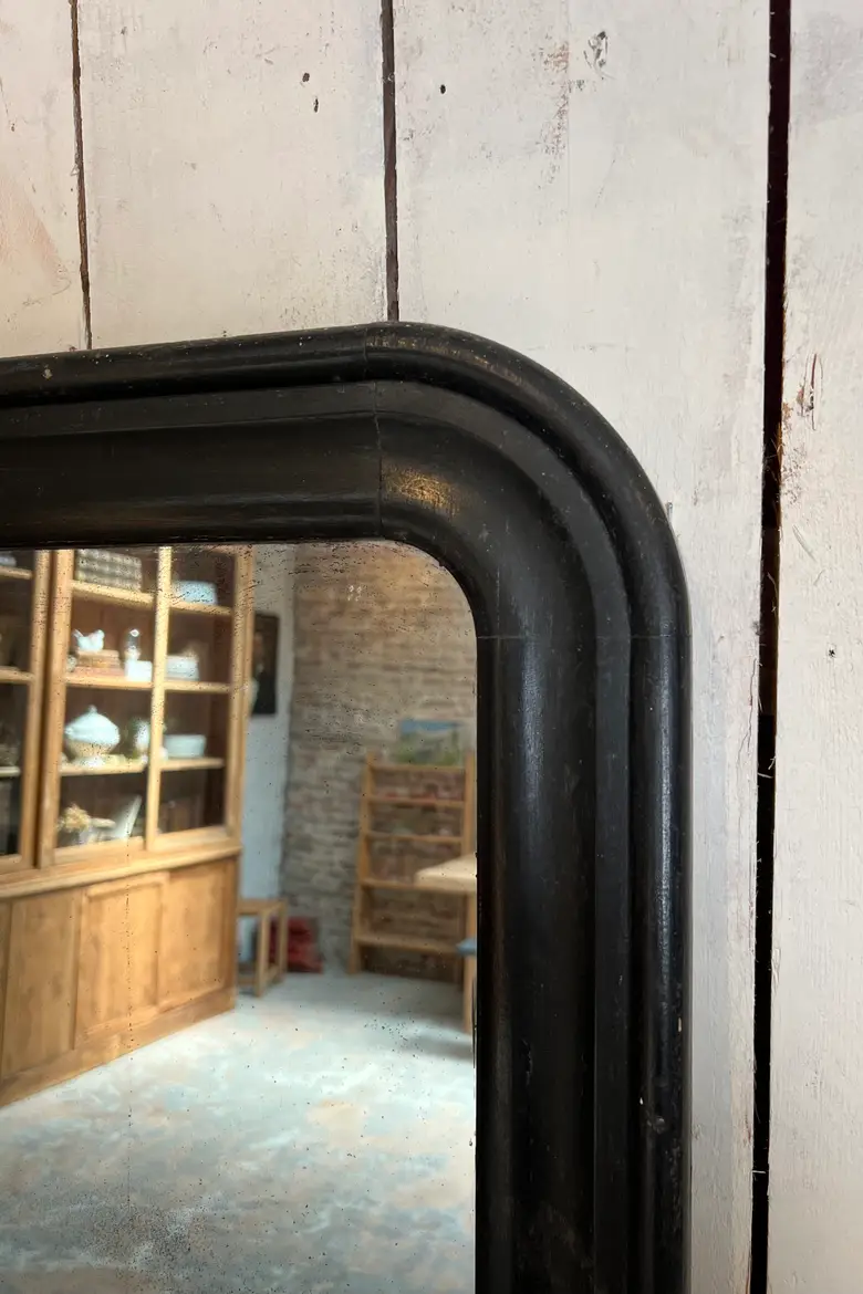 Ancien miroir Louis Philippe noir d’origine