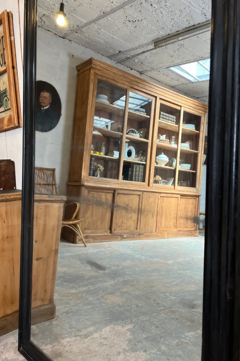 Ancien miroir Louis Philippe noir d’origine