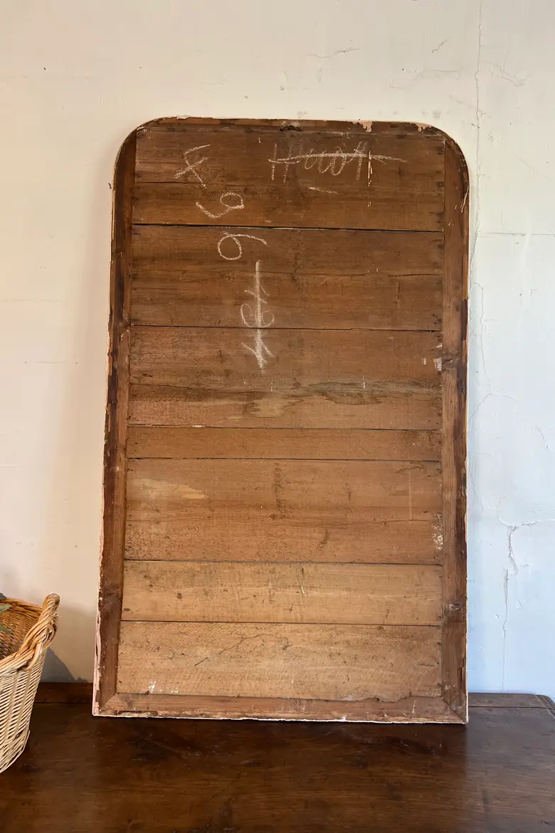 Ancien miroir Louis-Philippe peint en rose