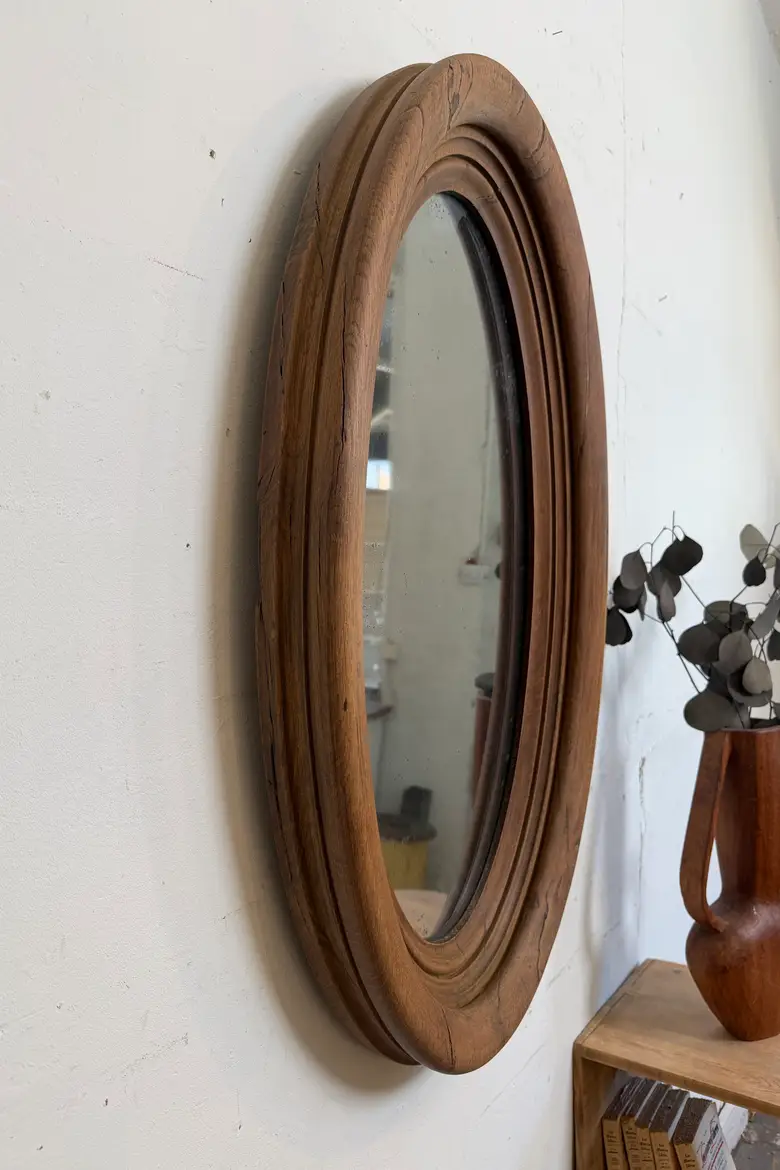 Ancien miroir ovale Louis-Philippe