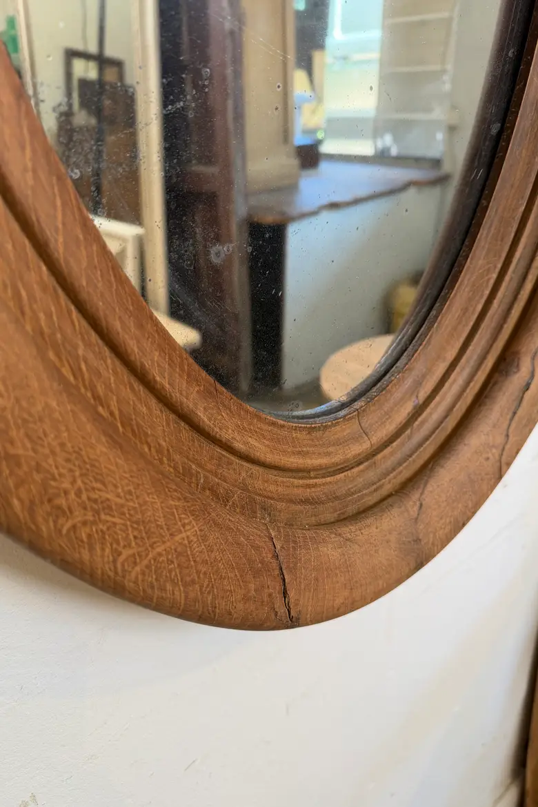 Ancien miroir ovale Louis-Philippe