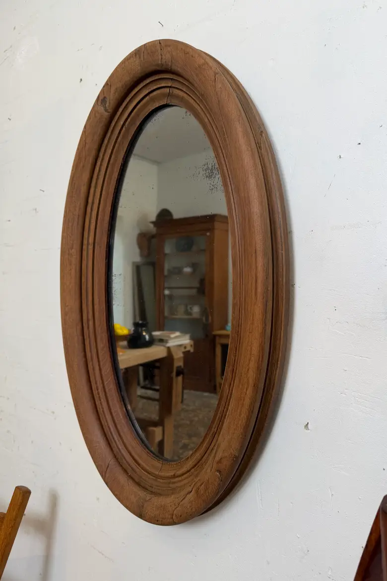 Ancien miroir ovale Louis-Philippe