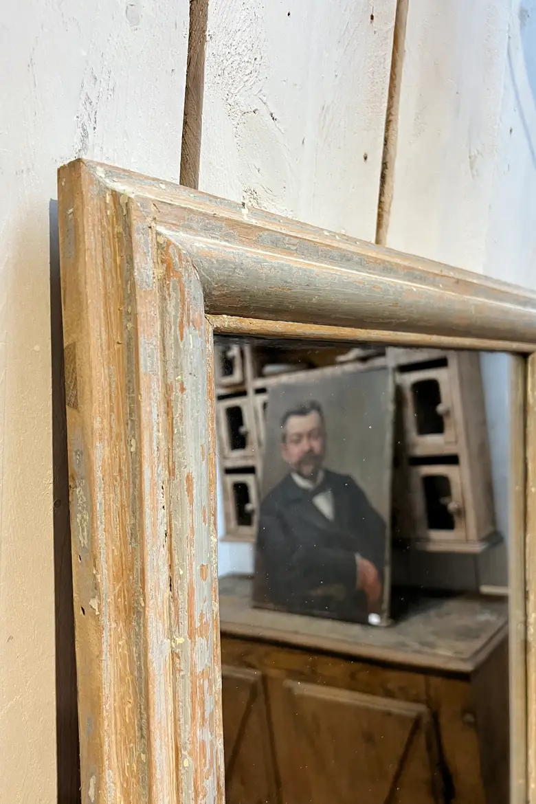 Ancien miroir patiné début 20ème