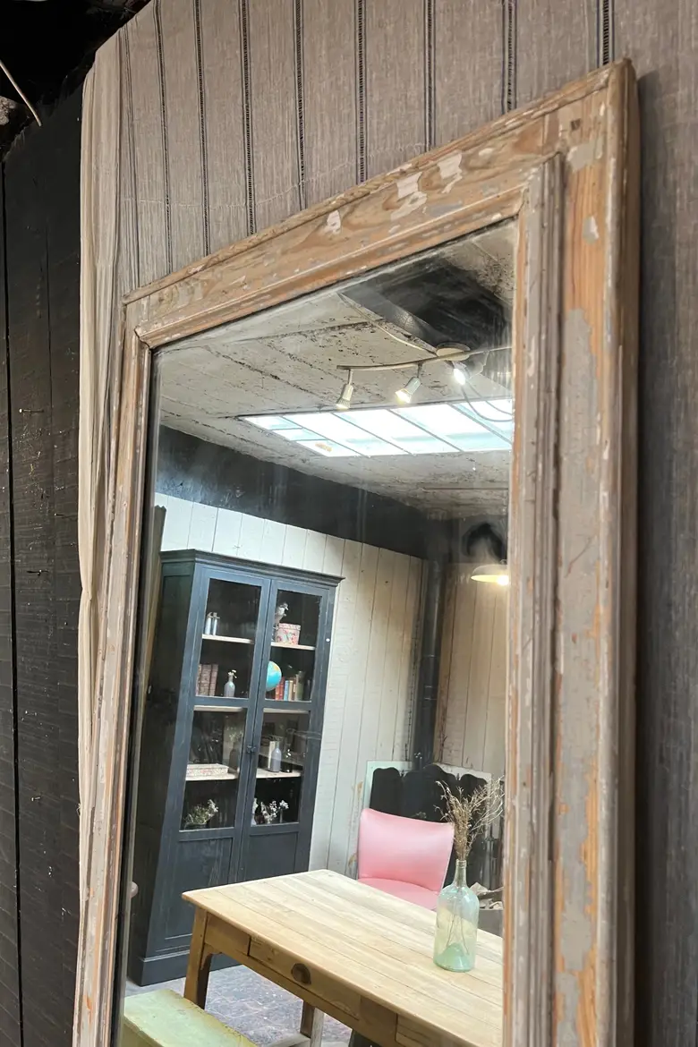 Ancien miroir patiné Début XXème