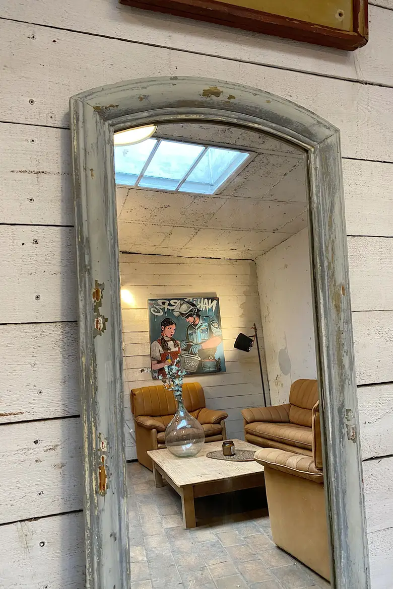 Ancien miroir patiné Début XXème