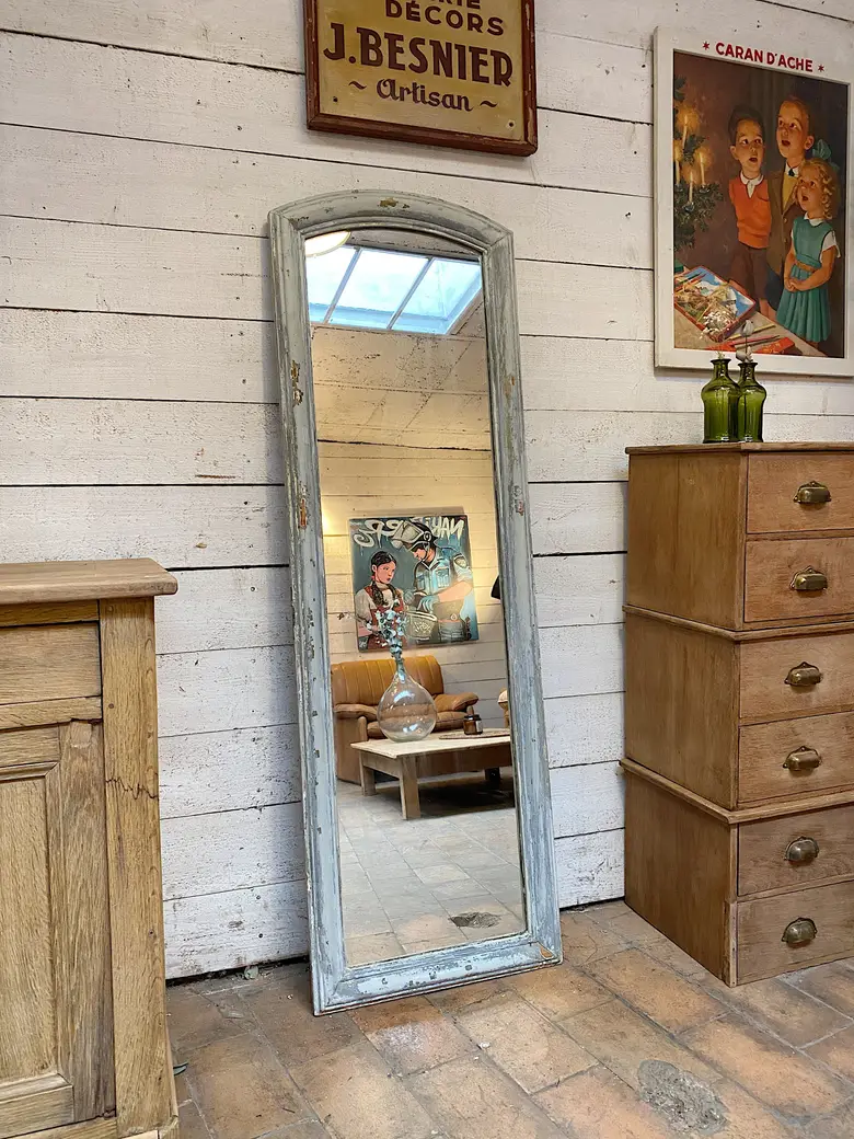 Ancien miroir patiné Début XXème