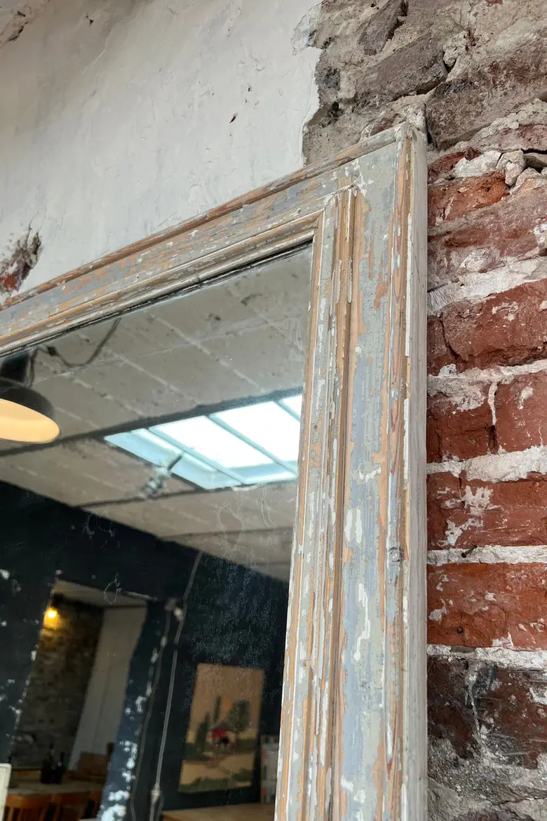 Ancien miroir patiné Début XXème