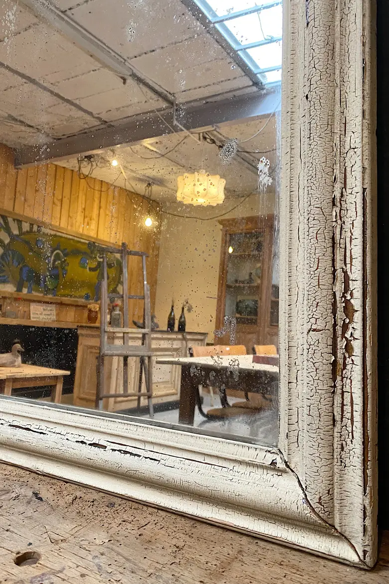 Ancien miroir patiné Début XXème