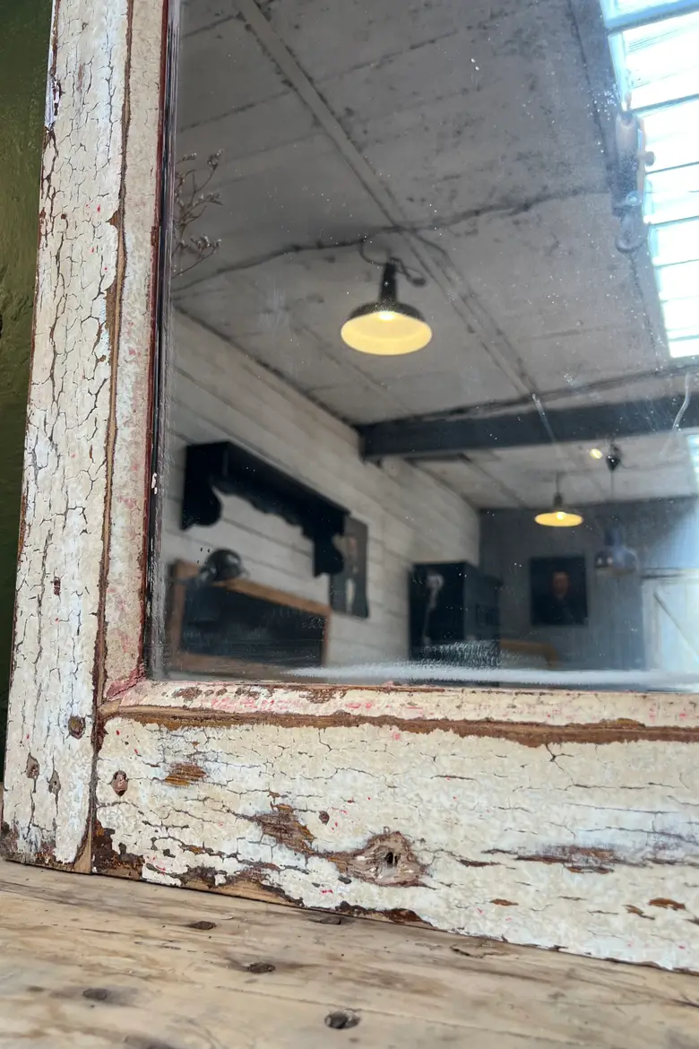 Ancien miroir patiné Début XXème
