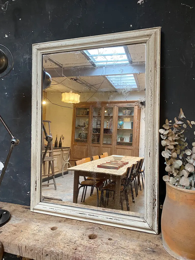 Ancien miroir patiné Début XXème