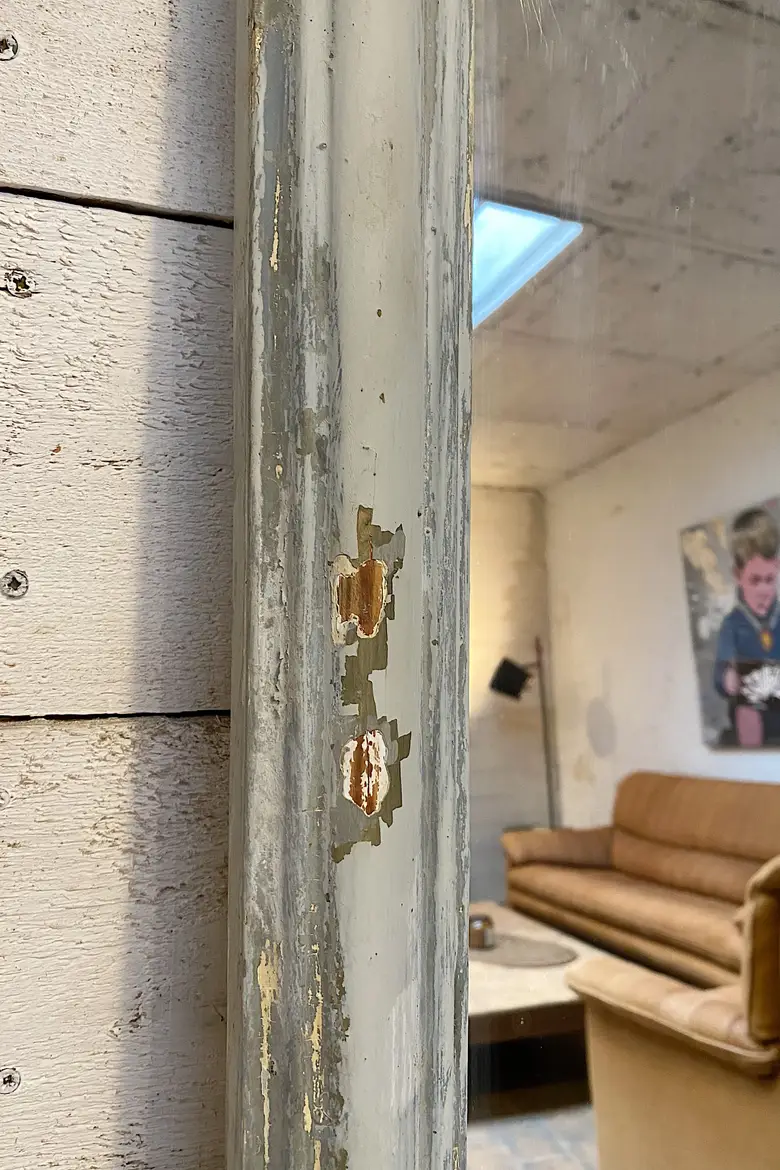 Ancien miroir patiné Début XXème