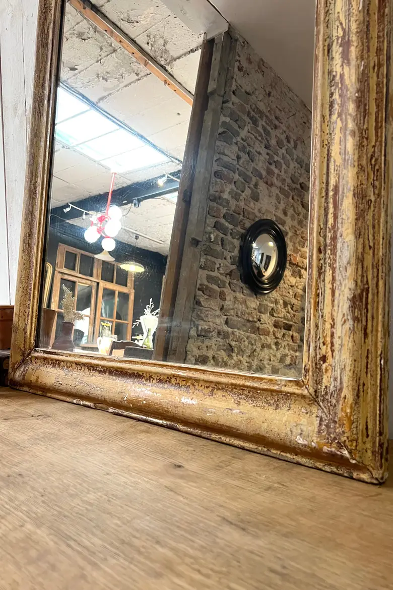 Ancien miroir patiné Début XXème