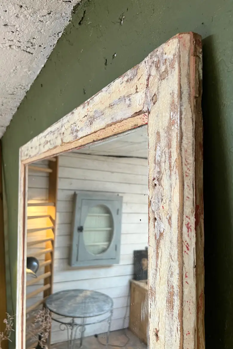 Ancien miroir patiné Début XXème