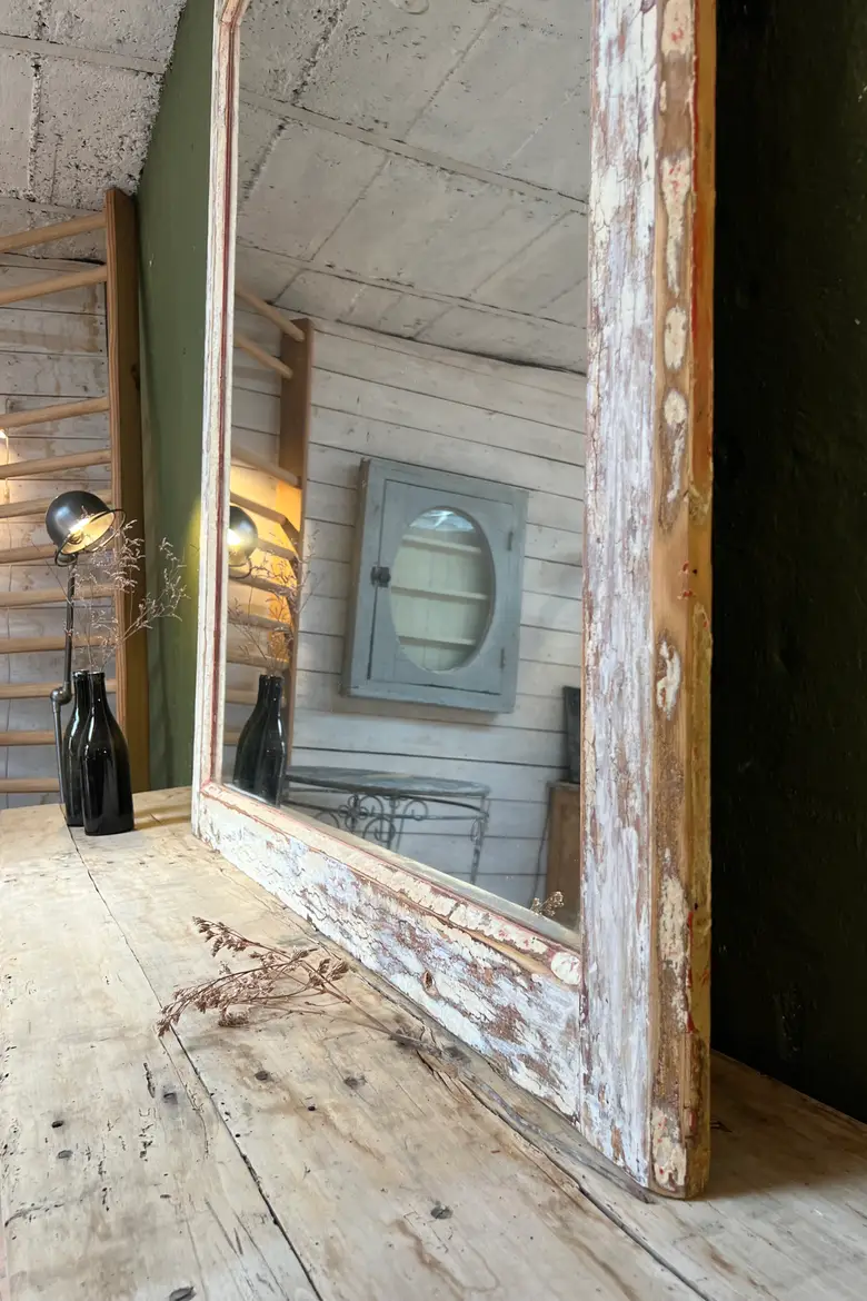 Ancien miroir patiné Début XXème