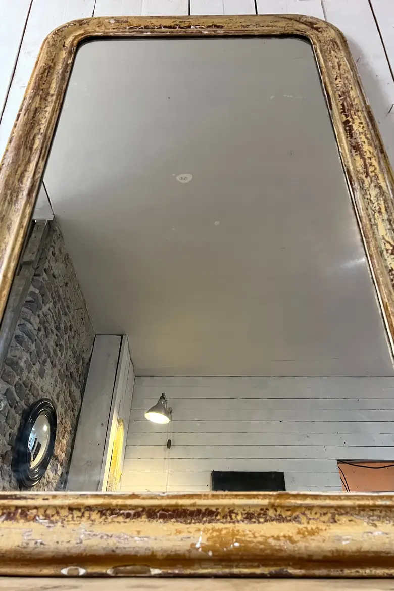 Ancien miroir patiné Début XXème
