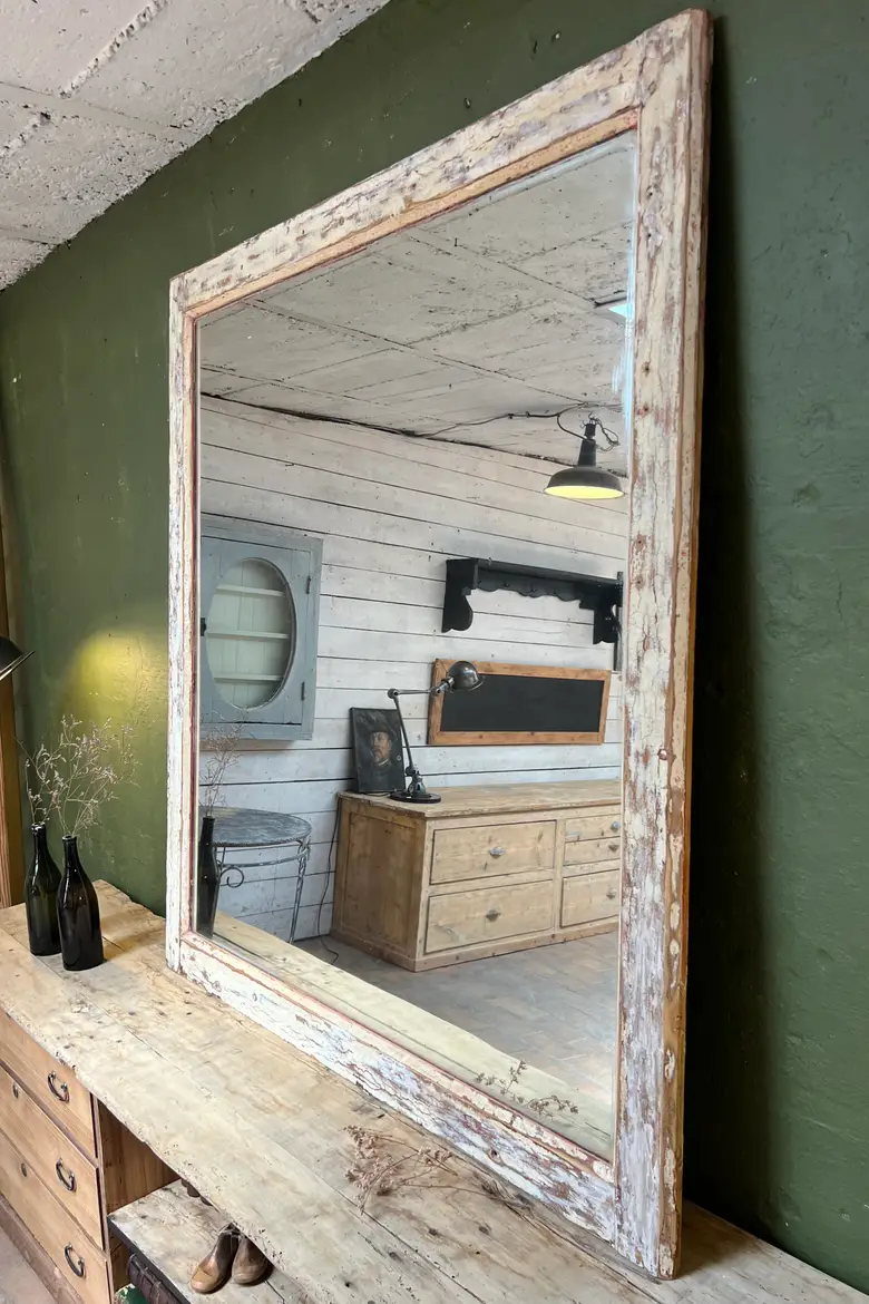 Ancien miroir patiné Début XXème