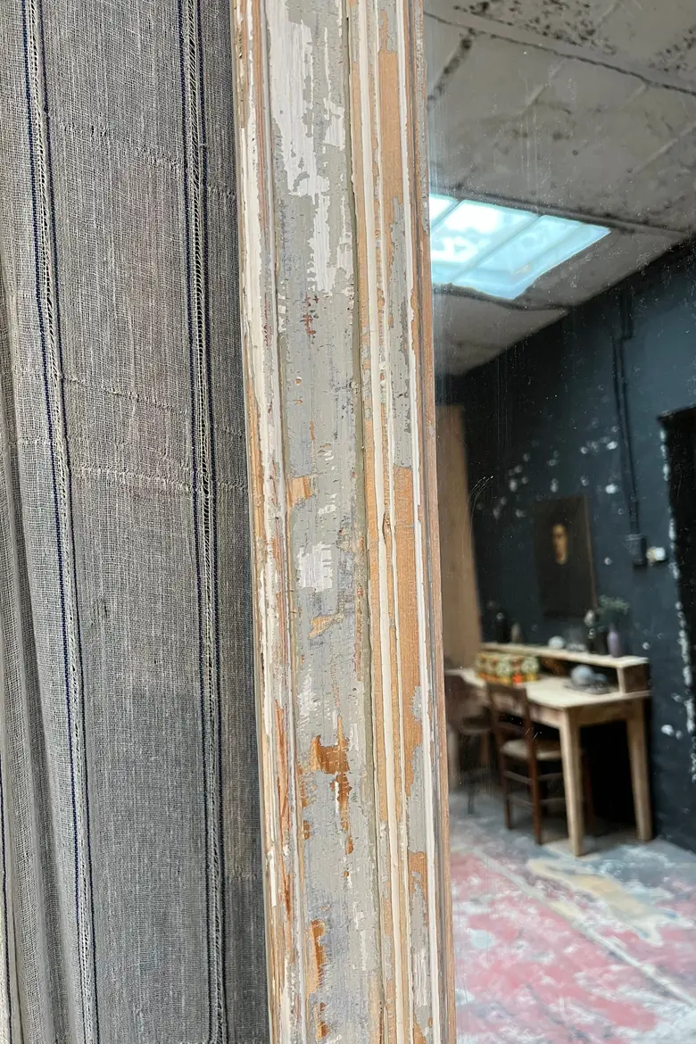 Ancien miroir patiné Début XXème