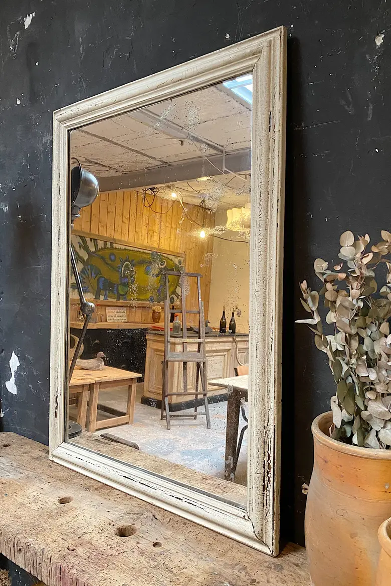 Ancien miroir patiné Début XXème