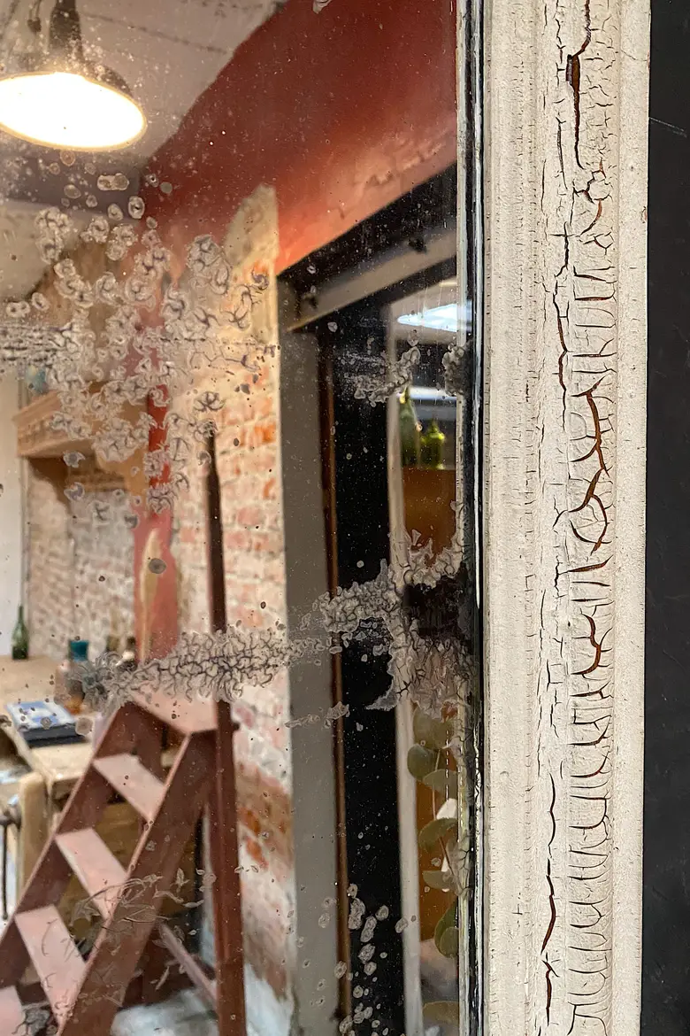 Ancien miroir patiné Début XXème