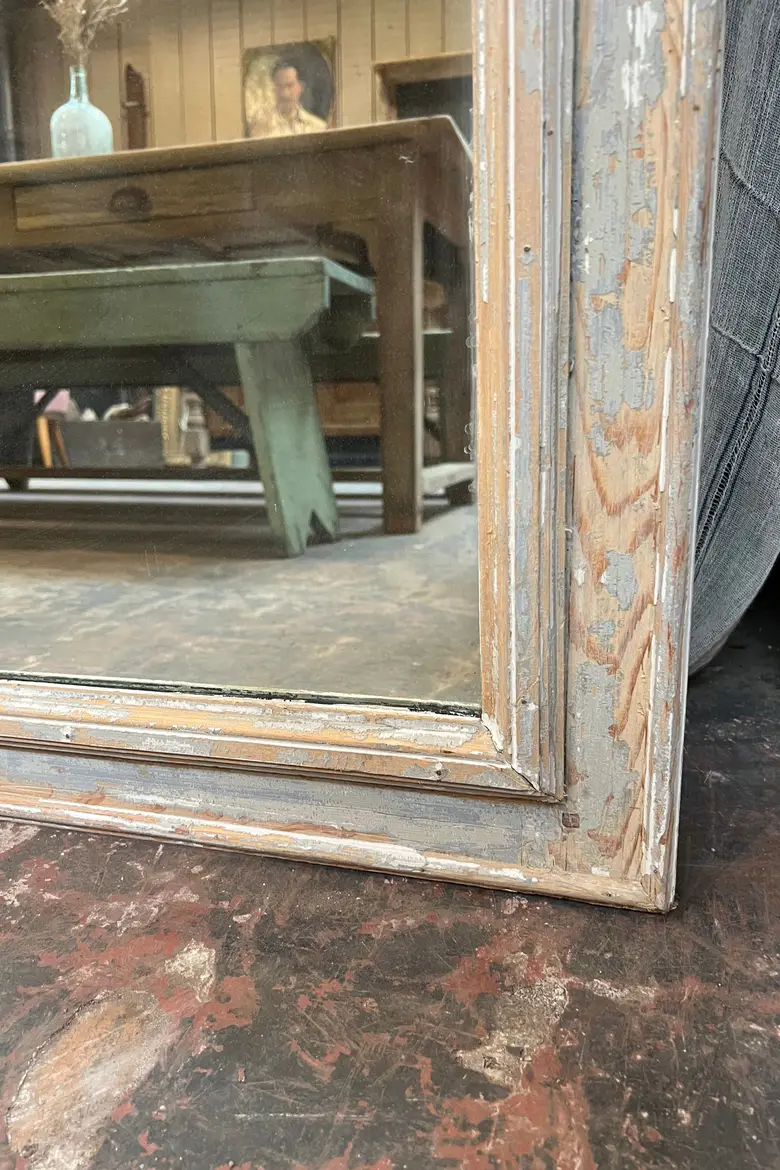 Ancien miroir patiné Début XXème