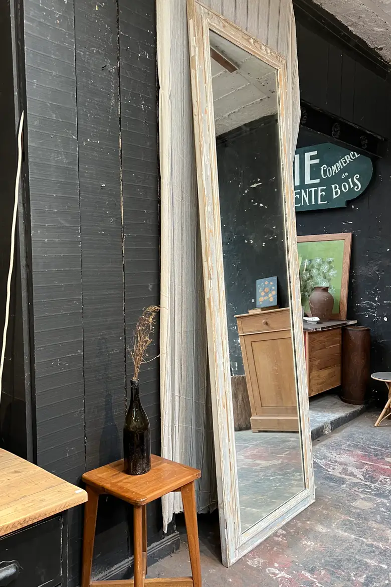 Ancien miroir patiné Début XXème