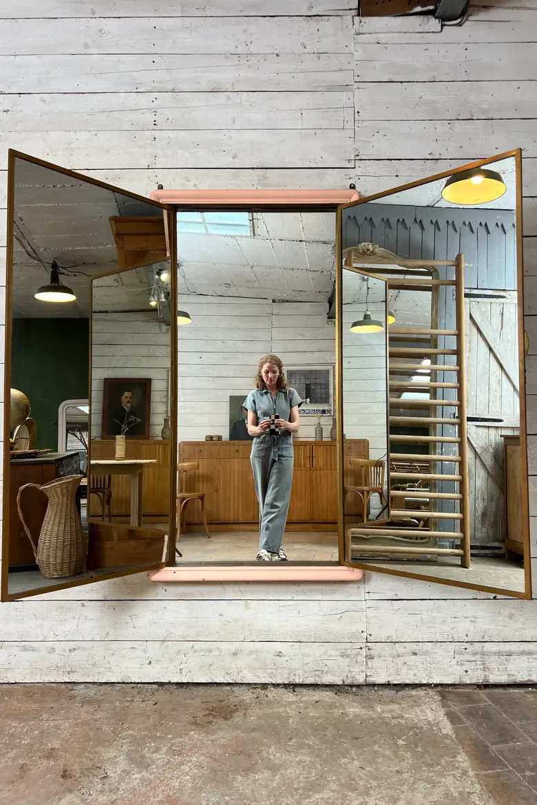 Ancien Miroir triptyque “Brot” des années 1920