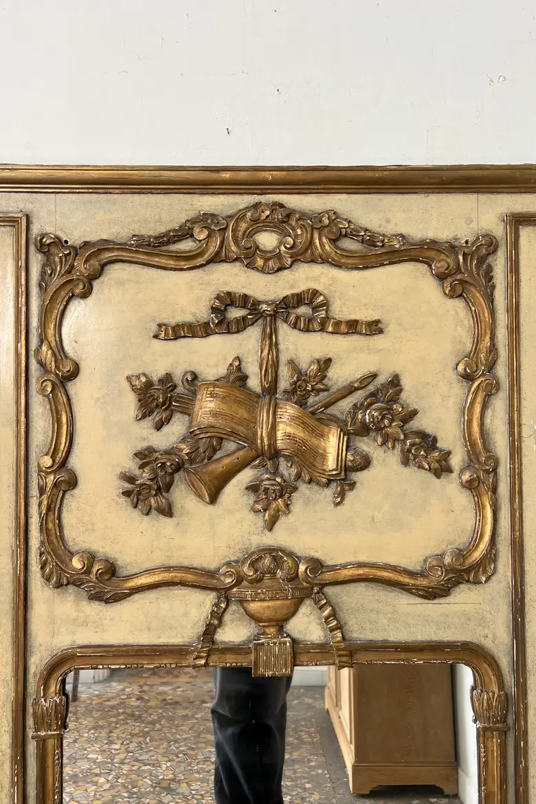 Ancien miroir trumeau de style Louis XVI – Début XXe