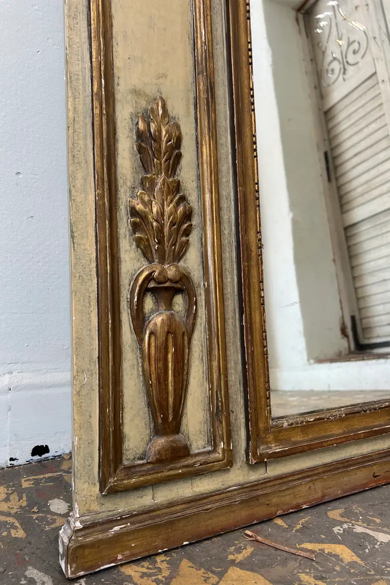 Ancien miroir trumeau de style Louis XVI – Début XXe