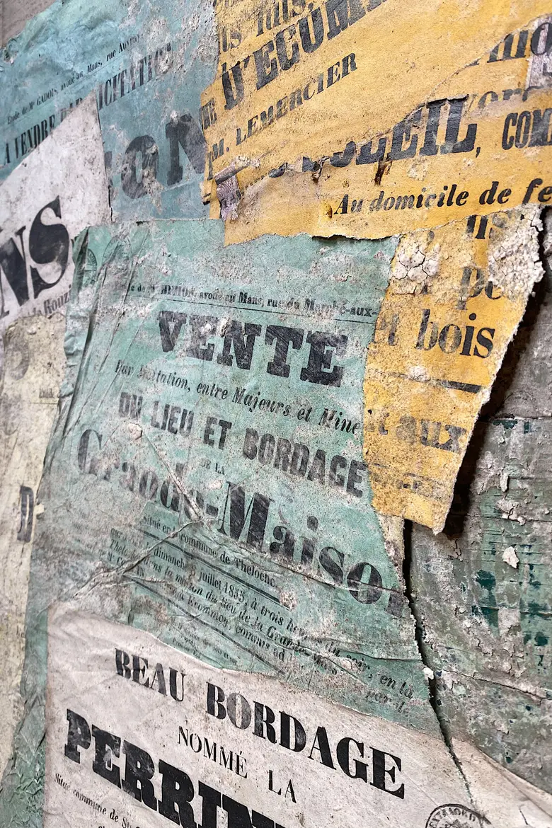 Ancien panneau d’affichage en bois Début XXème