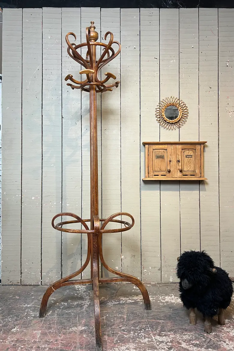 Ancien porte-manteau perroquet Thonet