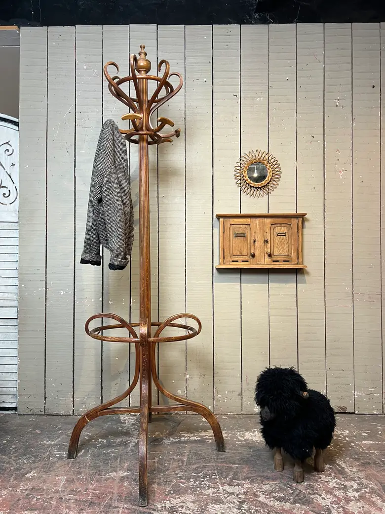 Ancien porte-manteau perroquet Thonet
