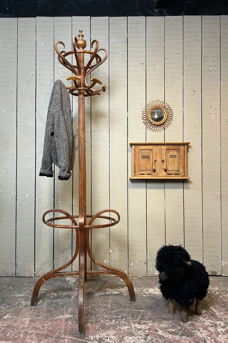 Ancien porte-manteau perroquet Thonet