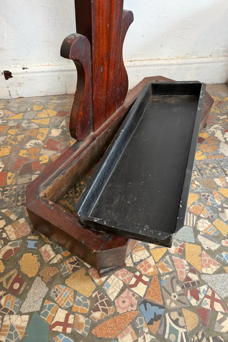 Ancien porte-manteau victorien en acajou