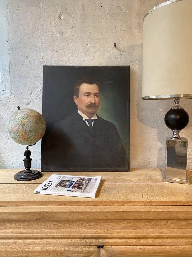 Ancien portrait d’ancêtre Début XXème