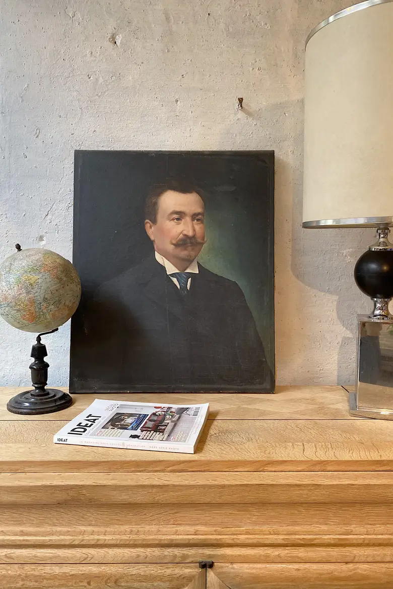 Ancien portrait d’ancêtre Début XXème