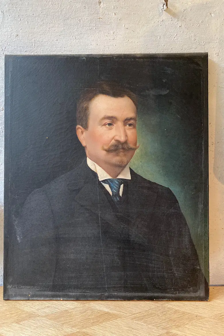 Ancien portrait d’ancêtre Début XXème