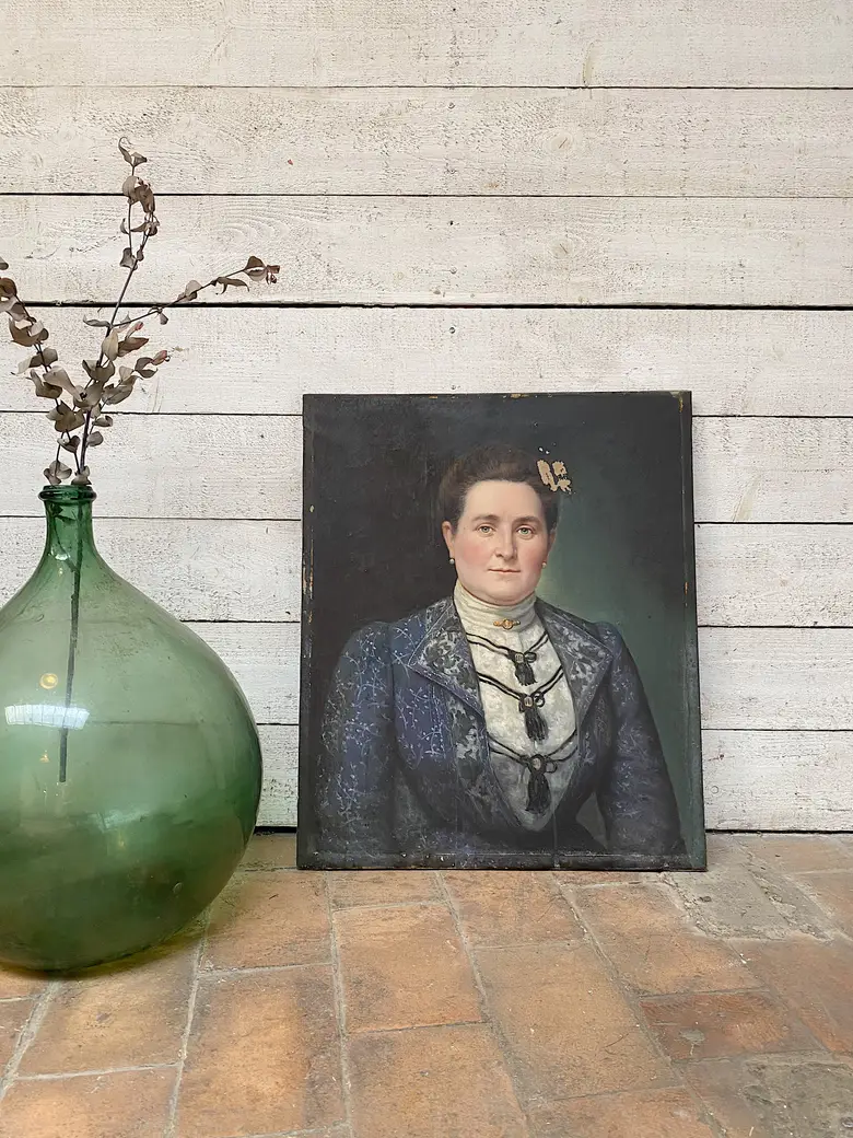 Ancien portrait d’ancêtre Début XXème