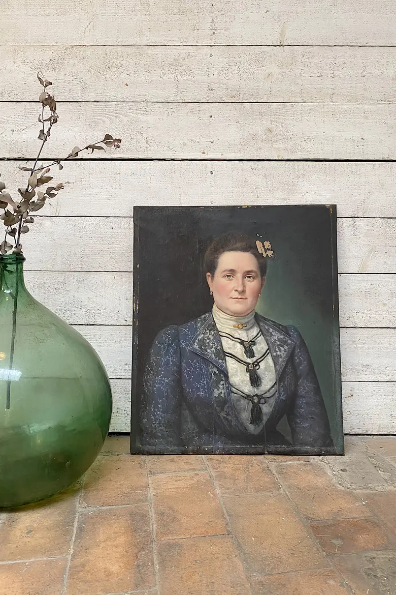 Ancien portrait d’ancêtre Début XXème