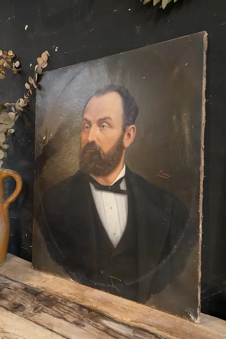 Ancien portrait d’ancêtre Début XXème