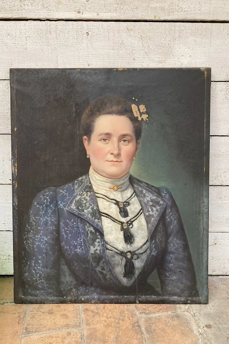 Ancien portrait d’ancêtre Début XXème