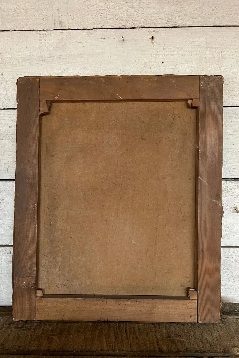Ancien portrait de femme sur toile Début XXème