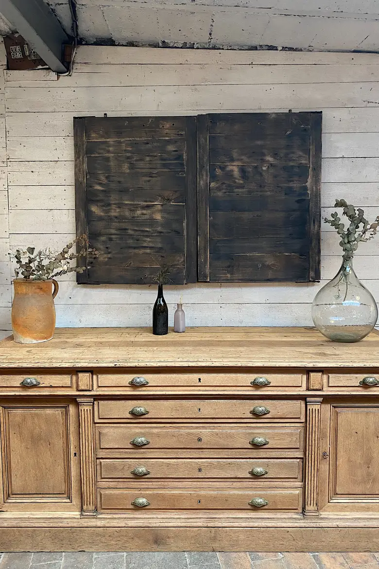 Ancien tableau d’affichage en bois Début XXème